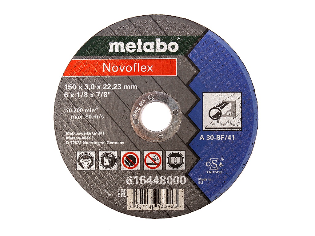 

Диск Metabo Novoflex 150x3.0 A30 Отрезной для стали 616448000