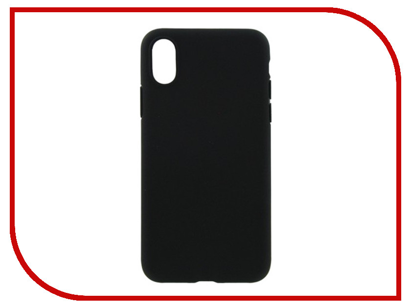 

Аксессуар Накладка силиконовая Krutoff для Apple iPhone X Black 11926, iPhone X