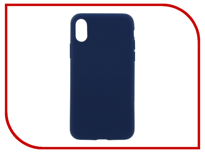 

Аксессуар Накладка силиконовая Krutoff для Apple iPhone X Dark Blue 11936