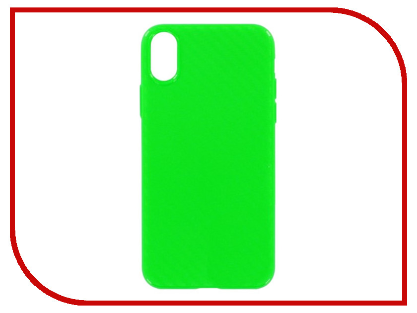 

Аксессуар Накладка силиконовая Krutoff для Apple iPhone X Green 11934