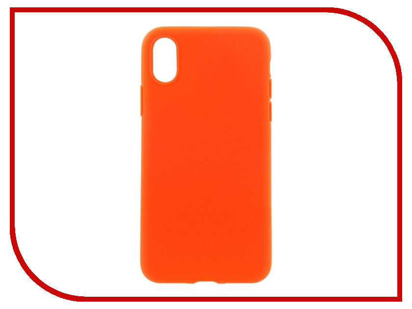 

Аксессуар Накладка силиконовая Krutoff для Apple iPhone X Orange 11933