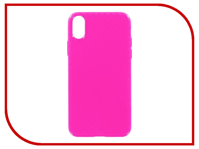 

Аксессуар Накладка силиконовая Krutoff для Apple iPhone X Pink 11930