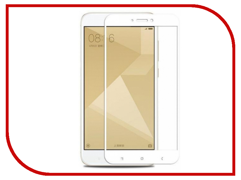 

Аксессуар Стекло защитное Krutoff для Xiaomi Redmi Note 4X Full Screen White 02528, Xiaomi Redmi Note 4X