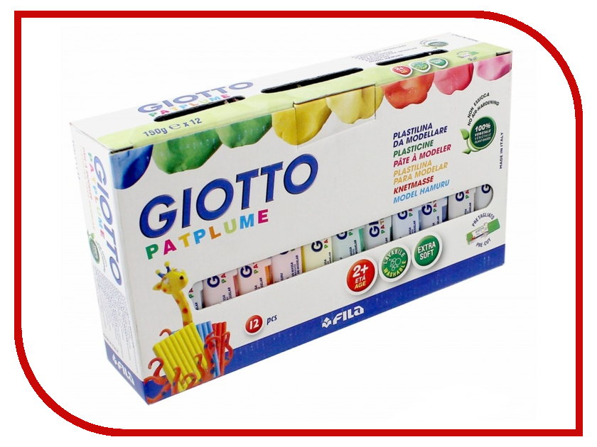 

Набор для лепки Giotto Patplume Пластилин 12 цветов 511900