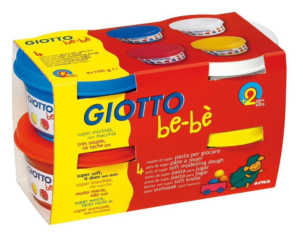 

Набор для лепки Giotto Be-Be Super Modelling Dough Паста для моделирования 4 цвета 464901, Be-Be Super Modelling Dough 464901