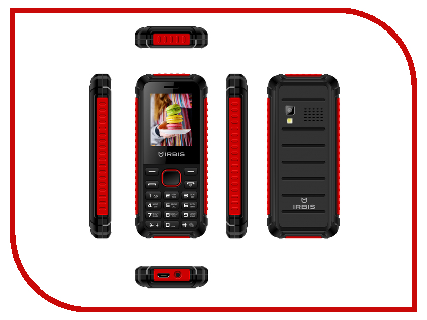 

Сотовый телефон Irbis SF17r Black-Red