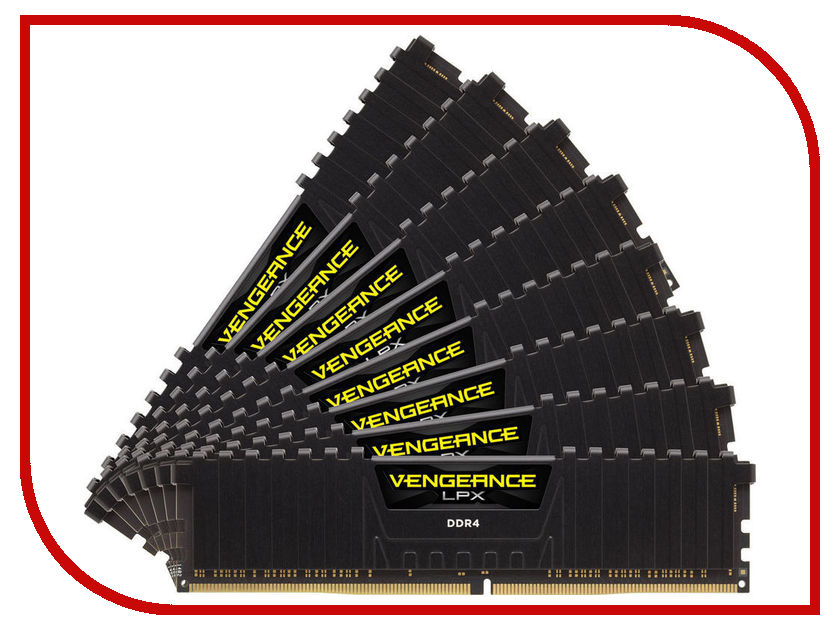 

Модуль памяти Corsair Vengeance LPX DDR4 DIMM 3600MHz PC4-28800 CL18 - 64Gb KIT (8x8Gb) CMK64GX4M8X3600C18