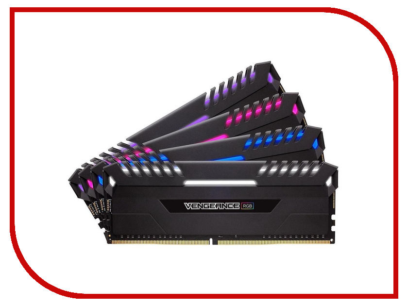 

Модуль памяти Corsair Vengeance RGB DDR4 DIMM 3200MHz PC4-25600 CL16 - 32Gb KIT (4x8Gb) CMR32GX4M4Z3200C16