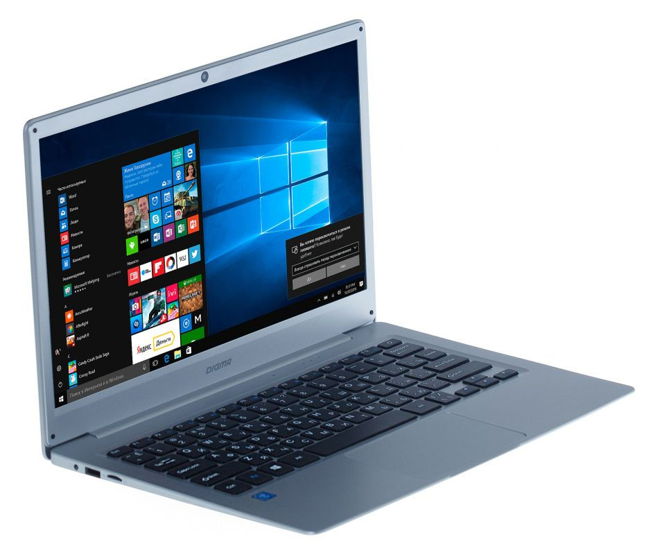 

Ноутбук Digma EVE 300 (Intel Atom x5-Z8350 1.44 GHz/2048Mb/32Gb SSD/Intel HD Graphics/Wi-Fi/Bluetooth/Cam/13.3/1920x1080/Windows 10 Home 64-bit), EVE 300