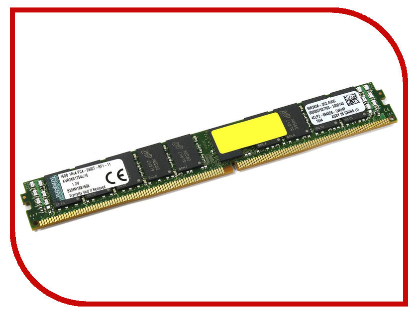 

Модуль памяти Kingston DDR4 DIMM 2400MHz PC4-19200 CL17 - 16Gb KVR24R17S4L/16