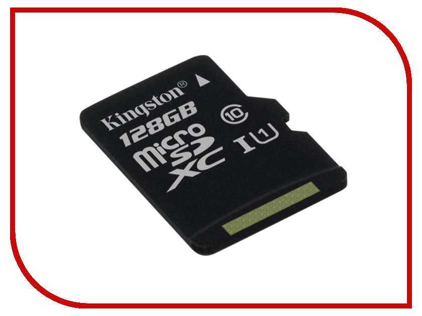 фото Карта памяти 128Gb - Kingston MicroSDXC Class 10 UHS-I U1 Canvas Select SDCS/128GBSP