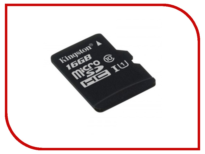 фото Карта памяти 16Gb - Kingston MicroSDHC Class 10 UHS-I U1 Canvas Select SDCS/16GBSP