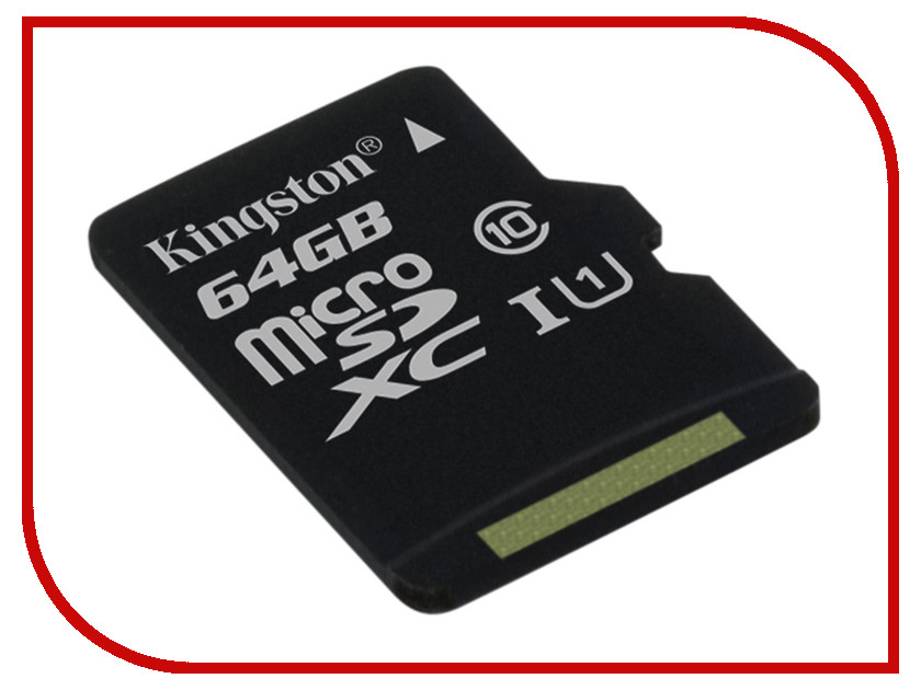 фото Карта памяти 64Gb - Kingston MicroSDHC Class 10 UHS-I U1 Canvas Select SDCS/64GBSP