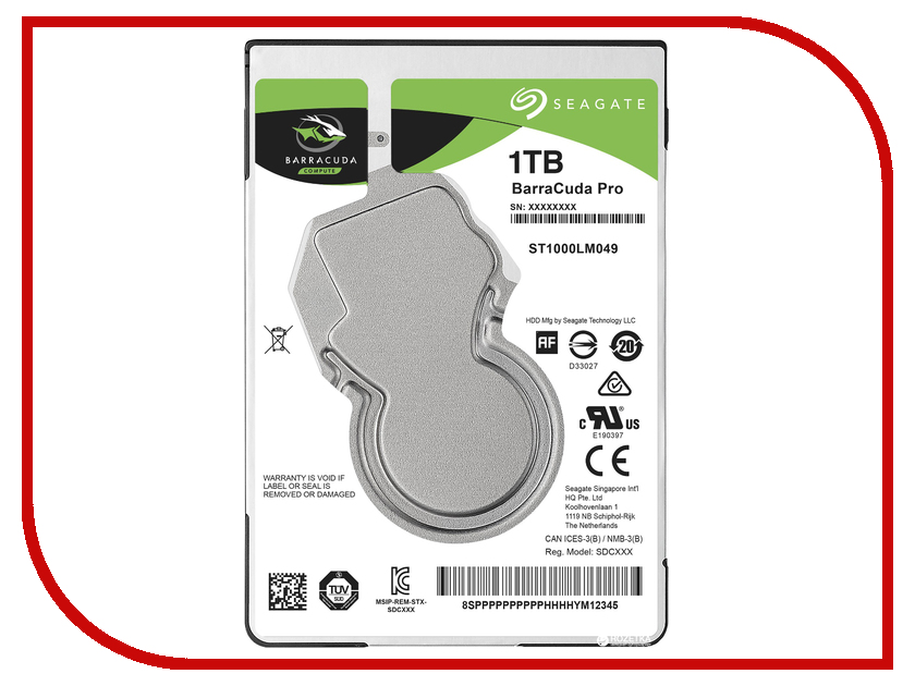 

Жесткий диск 1Tb - Seagate BarraCuda Pro ST1000LM049, ST1000LM049