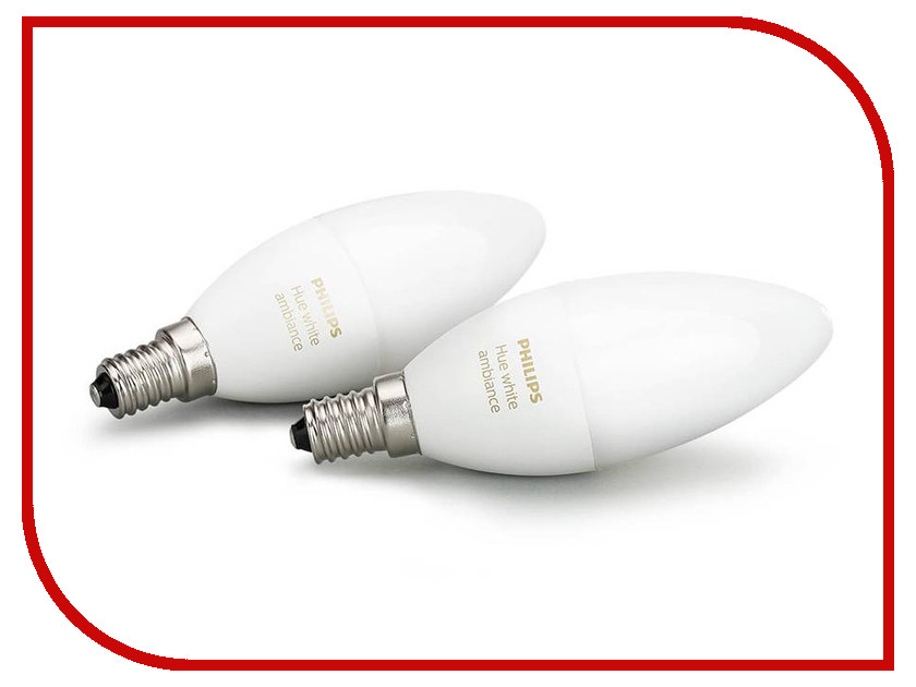 

Лампочка Philips Hue White Ambiance E14 (2 шт)