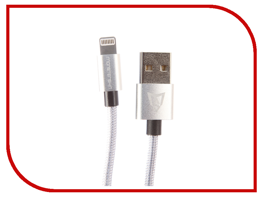 

Аксессуар Monsterskin MS Flash USB - Lightning 1.0m Silver