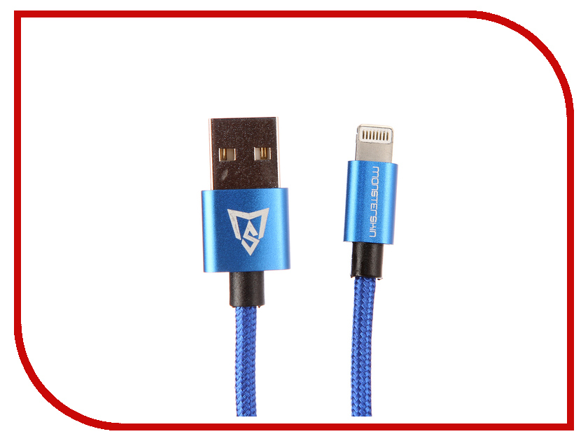 

Аксессуар Monsterskin MS Flash USB - Lightning 1.0m Blue