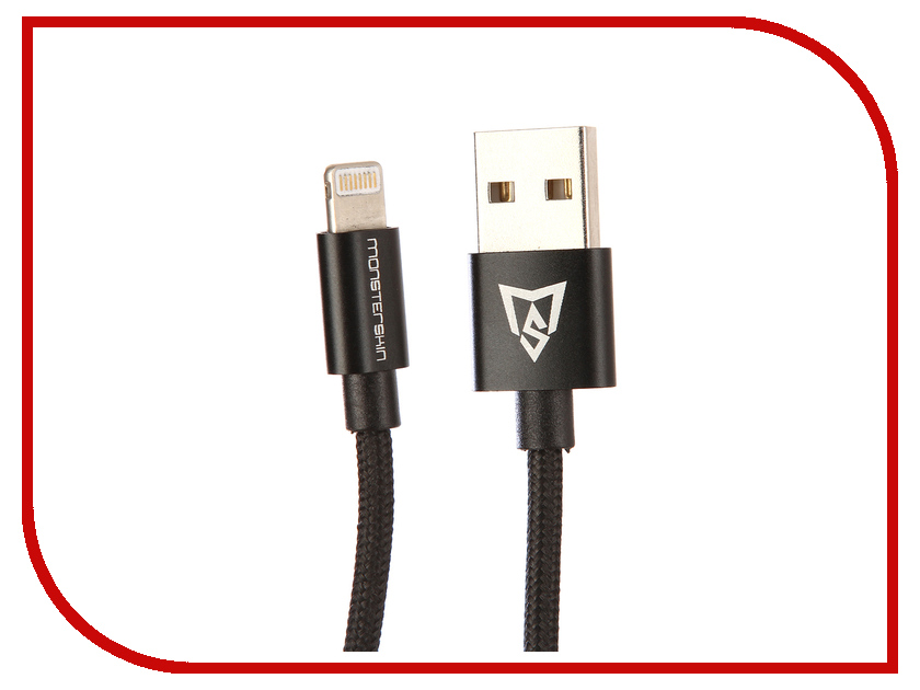 

Аксессуар Monsterskin MS Flash USB - Lightning 1.0m Black