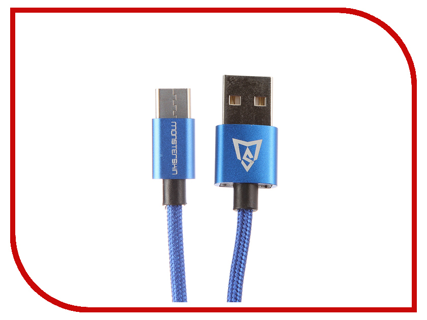 

Аксессуар Monsterskin MS Flash USB - Type-C 1.0m Blue