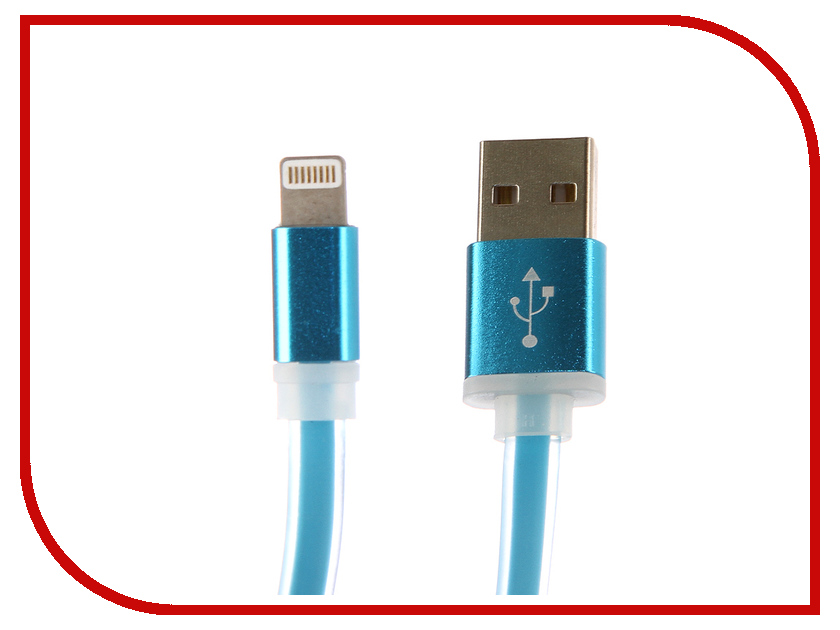 

Аксессуар Aksberry USB - Lightning 8-pin Silicone Blue