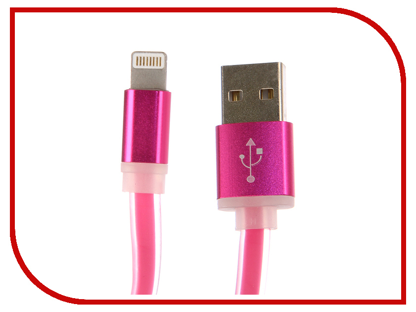 

Аксессуар Aksberry USB - Lightning 8-pin Silicone Pink