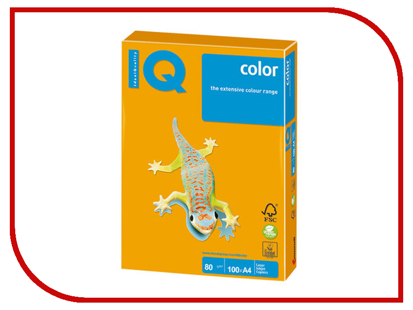 

Бумага IQ Color A4 80g/m2 100 листов Old Gold AG10 110844