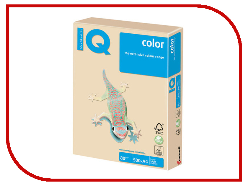 

Бумага IQ Color A4 80g/m2 500 листов Pastel Dark Cream SA24 110787