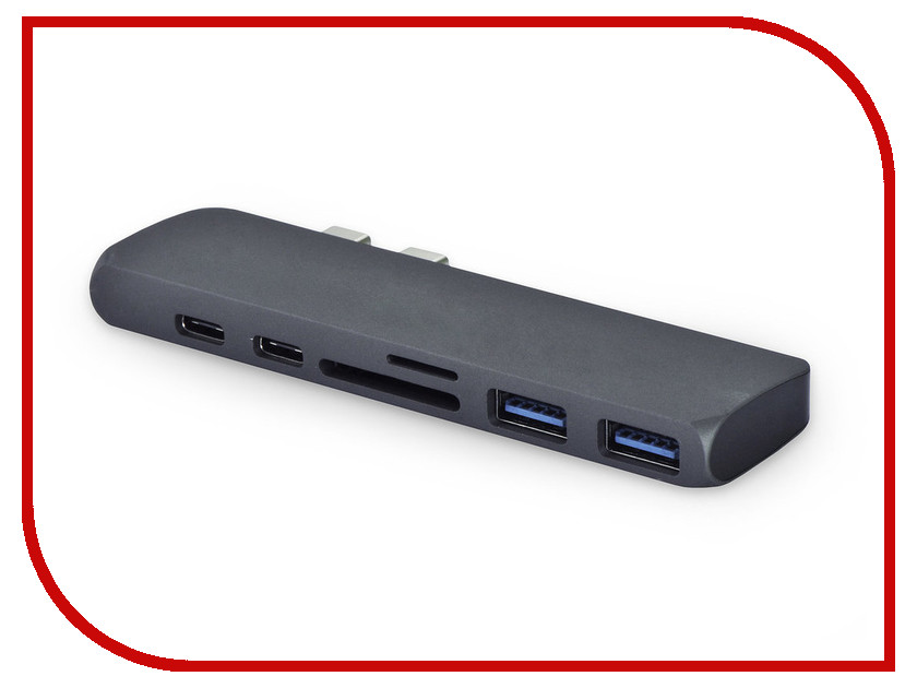 

Хаб USB Gurdini HUB Type - C to HDMI/USB/Card reader для APPLE MacBook Graphite 905828
