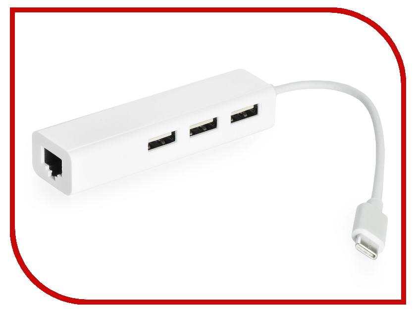 

Аксессуар Gurdini HUB Ethernet adapter with 3 USB Port / Type-C для APPLE MacBook 12