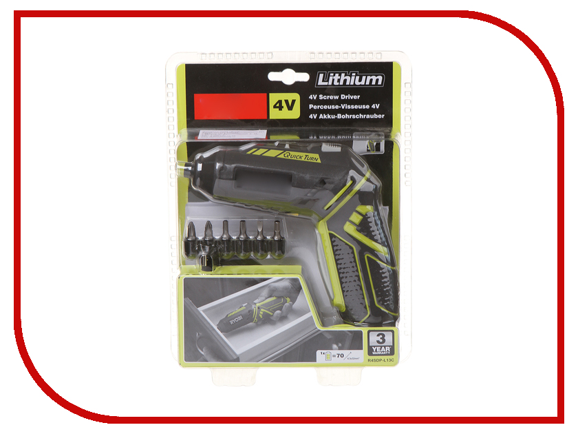 

Отвертка Ryobi R4SDP-L13C 5133002650