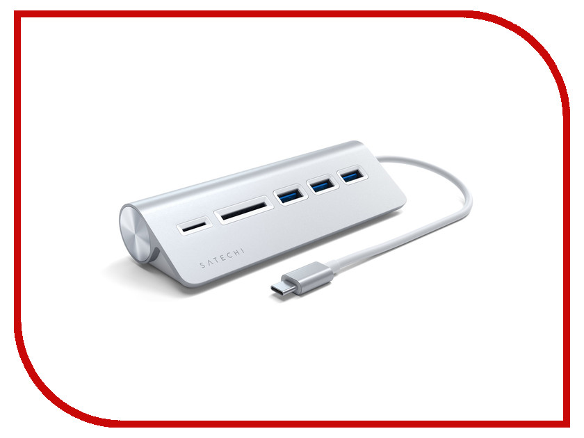 

Хаб USB Satechi Aluminum Type-C - USB 3.0 Hub & Micro/SD Card Reader Silver ST-TCHCRS