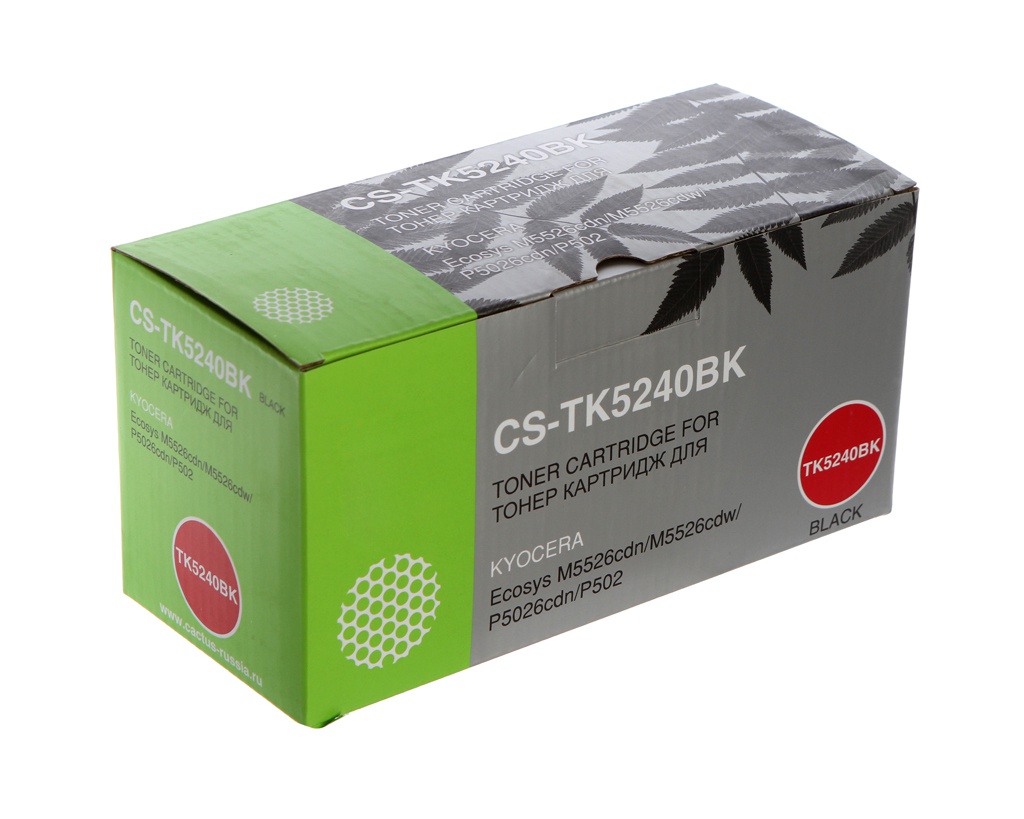 Картридж Cactus CS-TK5240BK Black для Kyocera Ecosys M5526cdn/M5526cdw/P5026cdn/P5026cdw