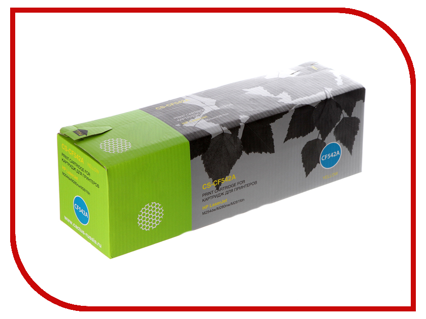 

Картридж Cactus CS-CF542A Yellow для HP LJ M254dw/M280nw/M281fdn, CS-CF542A