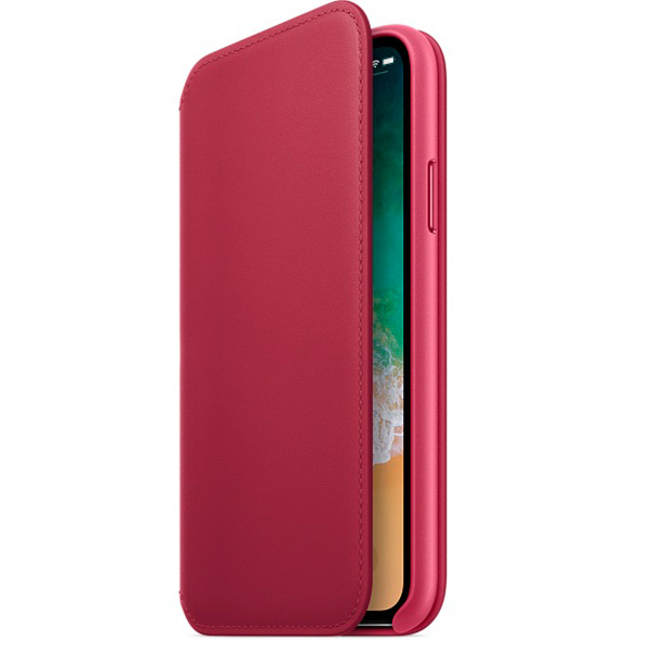 

Аксессуар Чехол APPLE iPhone X Leather Folio Berry MQRX2ZM/A