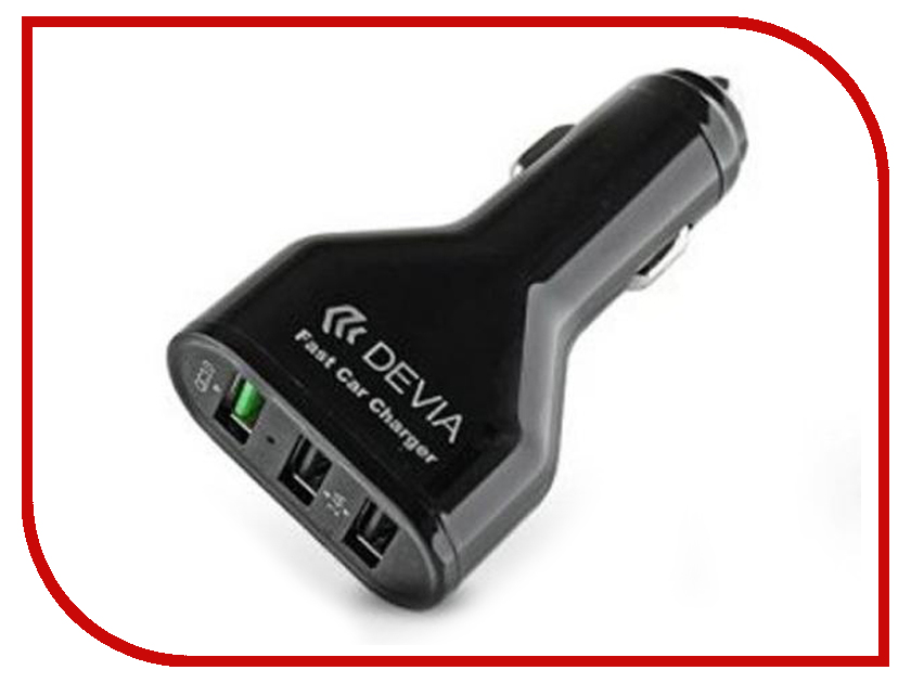 

Зарядное устройство Devia Swift Drive Car Charger 3xUSB QC3.0 Black