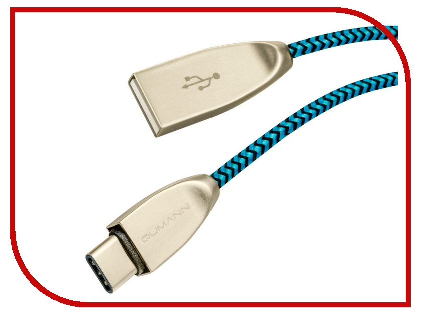 

Аксессуар Qumann Type-C 1.8m 2.4А Turquoise-Black 21325
