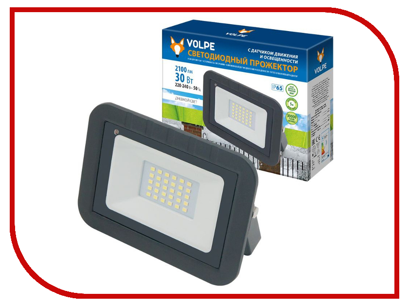

Прожектор Volpe ULF-Q512 30W/DW Sensor IP65 220-240B Black