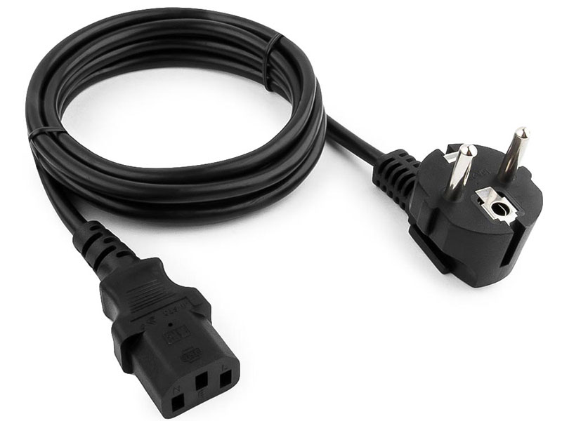 Кабель Gembird Cablexpert PC-186 1.8m Black кабель gembird cablexpert schuko c5 10а 1m pc 186 ml12 1m