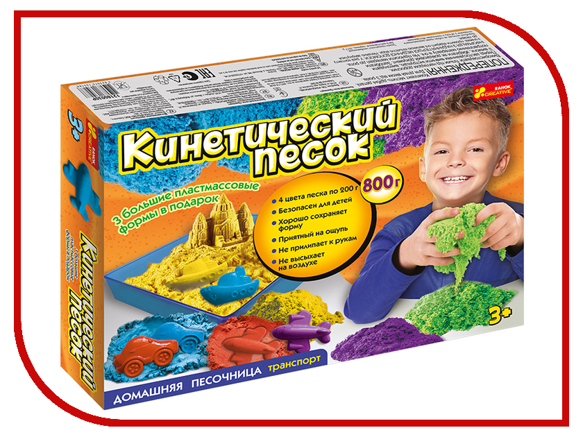 

Набор для лепки Ranok Creative Кинетический песок 800г Транспорт 12180030Р