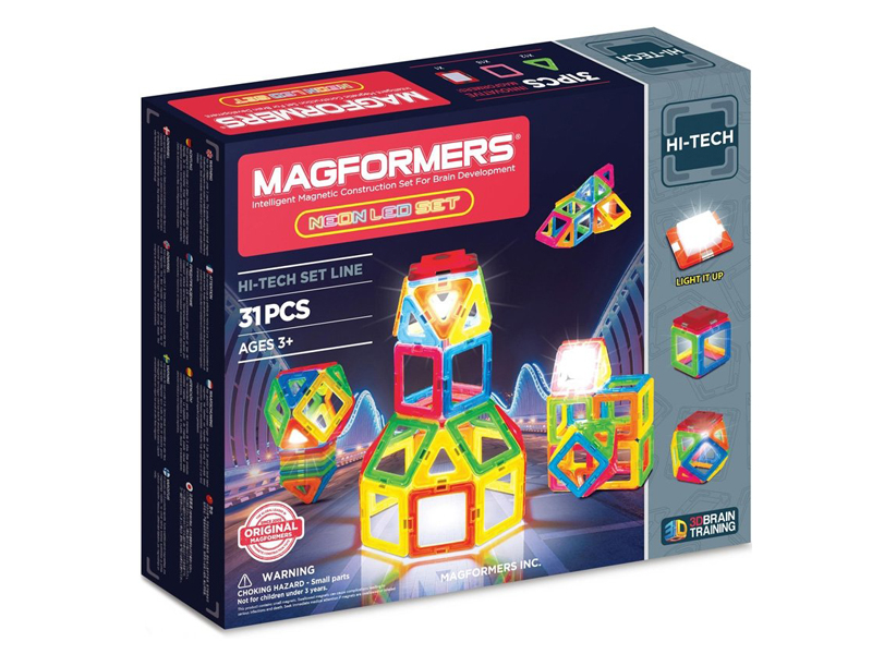 

Конструктор Magformers Hi-Tech 709007 Неоновый светодиод, Neon Led Hi-Tech