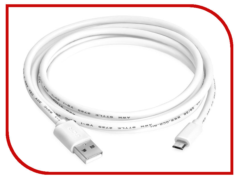 фото Аксессуар Greenconnect USB 2.0 AM - microB 5pin 1.0m White GCR-UA9MCB3-BB2S-1.0m