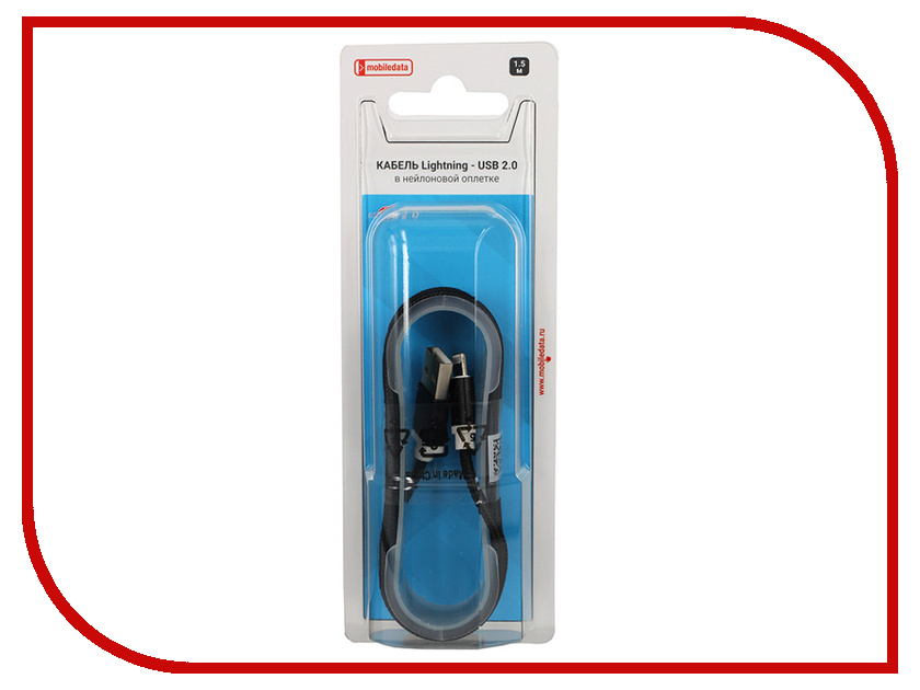 

Аксессуар Mobiledata USB - Lightning 8-pin 1.5m Black L-CH025