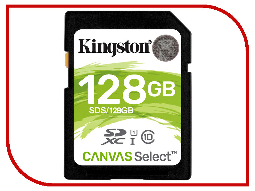 

Карта памяти 128GB - Kingston SDHC Canvas Select 80R CL10 UHS-I SDS/128GB