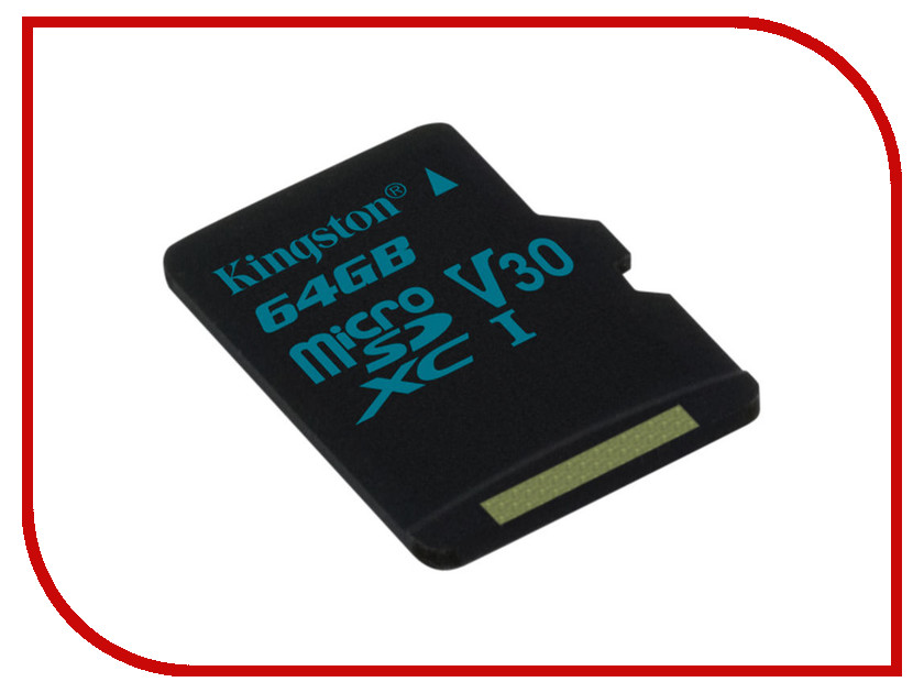 фото Карта памяти 64GB - Kingston microSDXC Canvas Go 90/45 U3 UHS-I V30 Single Pack W/O Adptr SDCG2/64GBSP