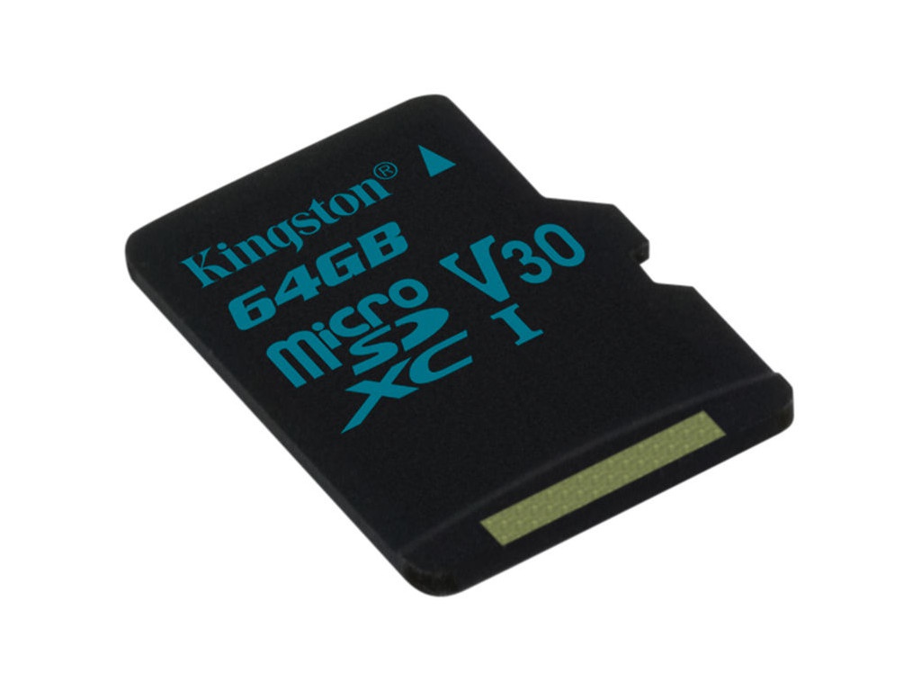 

Карта памяти 64GB - Kingston microSDXC Canvas Go 90/45 U3 UHS-I V30 Single Pack W/O Adptr SDCG2/64GBSP