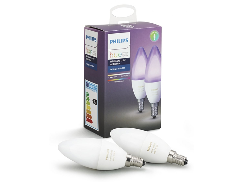 

Лампочка Philips Hue White And Color Ambiance E14 (2шт), E14