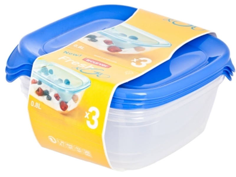 

Набор контейнеров Curver Fresh & Go 800ml Blue 08559-139, Fresh & Go