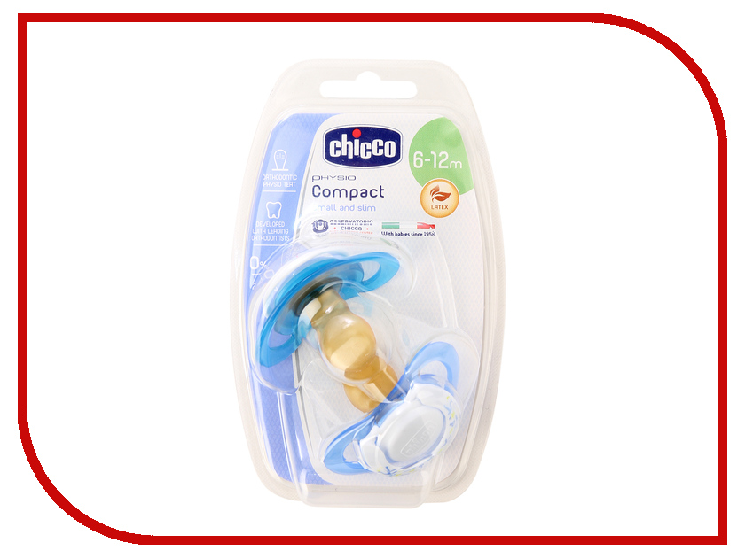 

Пустышка Chicco Physio Compact 2шт Light Blue 00074822210000