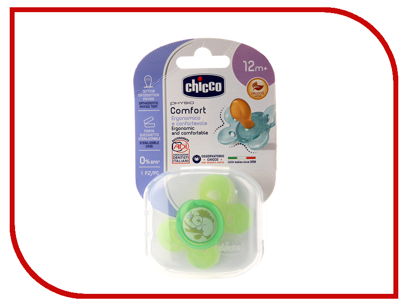 

Пустышка Chicco Light Green 1шт 00074905310000