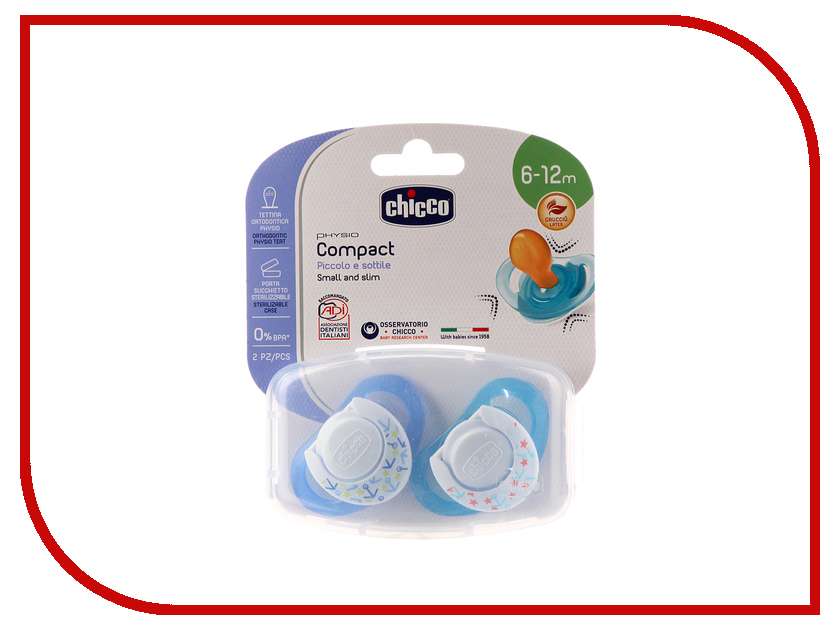 

Пустышка Chicco Light Blue 2шт 00074823210000